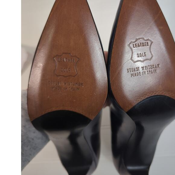 Stuart Weitzman Vintage Classic Pump Navy 8 - Picture 7 of 9